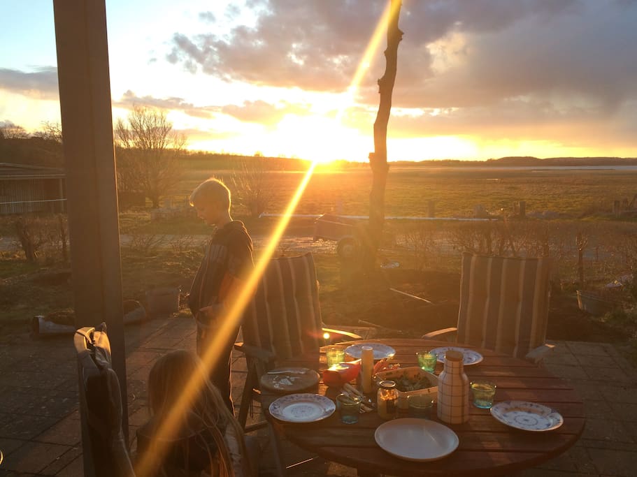 Eat your dinner in the sunset