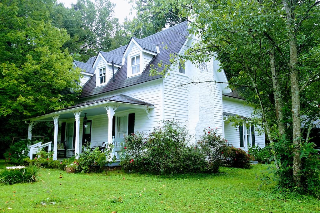 The updated 150-year-old farmhouse abounds with unique southern charm.