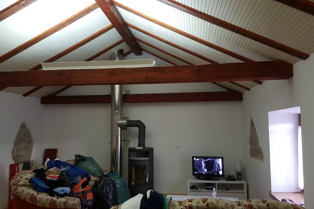 Inside - our stuff upon our arrival for the weekend...