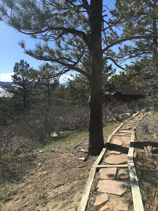 Path to Cabin from parking by main house
