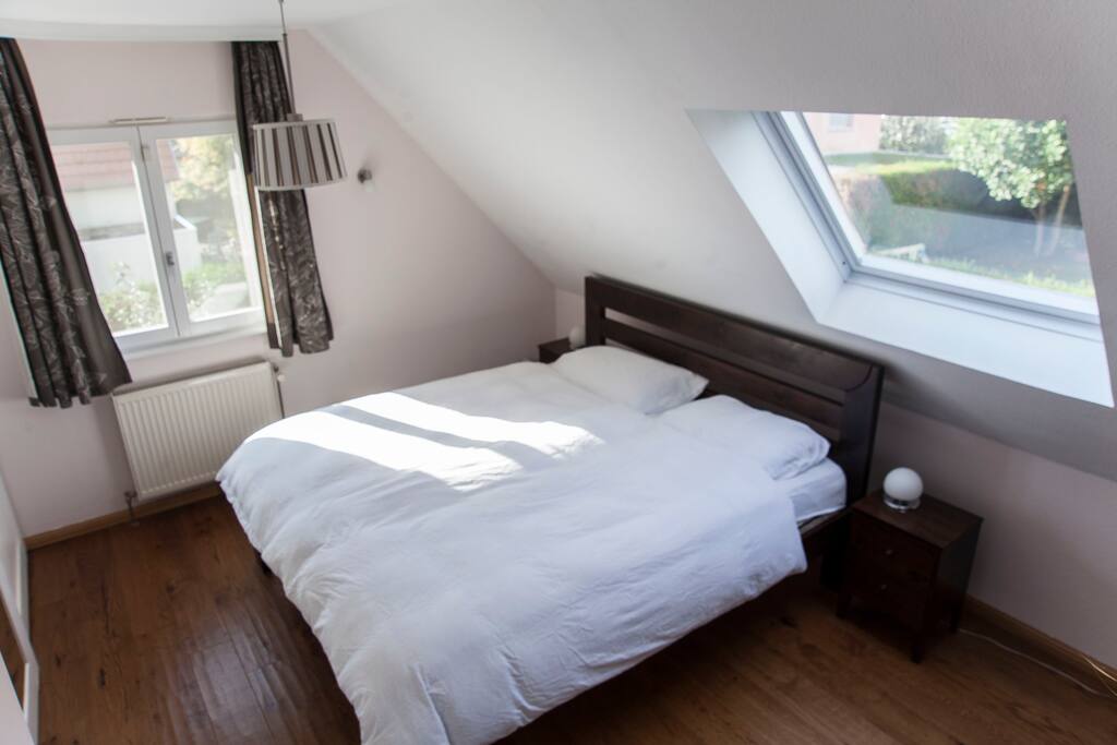 master bedroom with super king size bed
