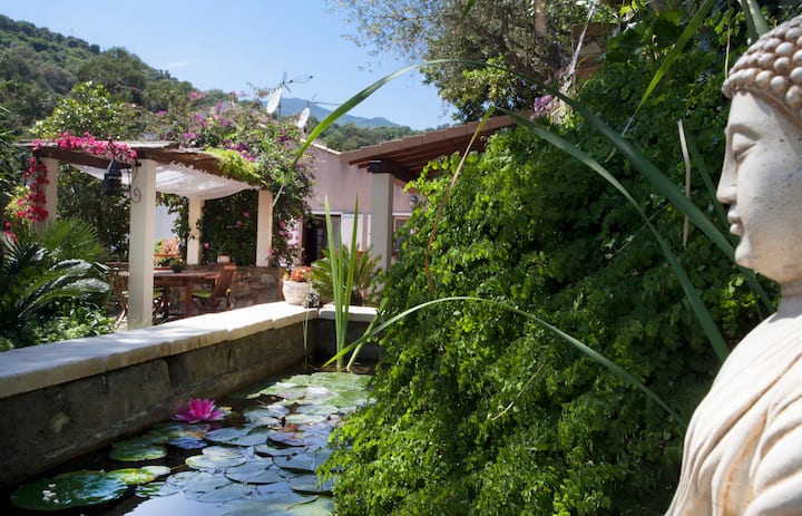 Relax in a beautiful floral setting