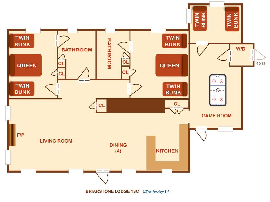 Briarstone Lodge Condo 13C-Floor Plan
