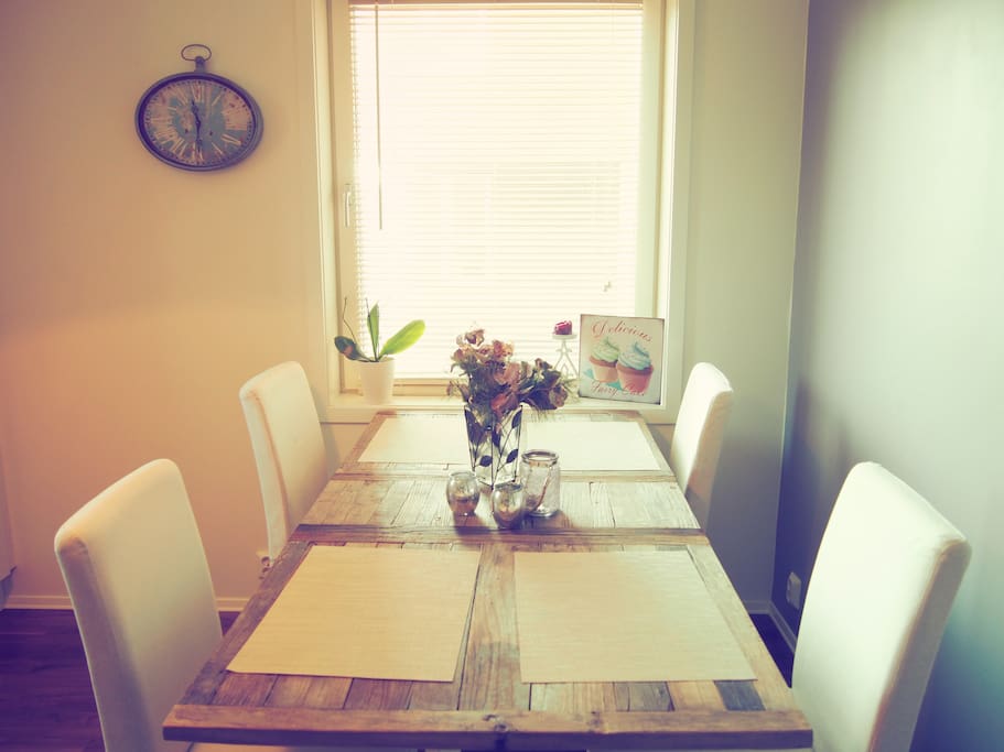 The dining area