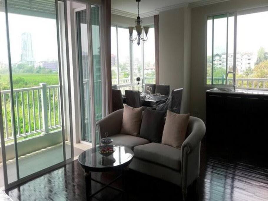 You will get your private room with toilet inside. The living room and kitchen is outside your room but you can use it with me.