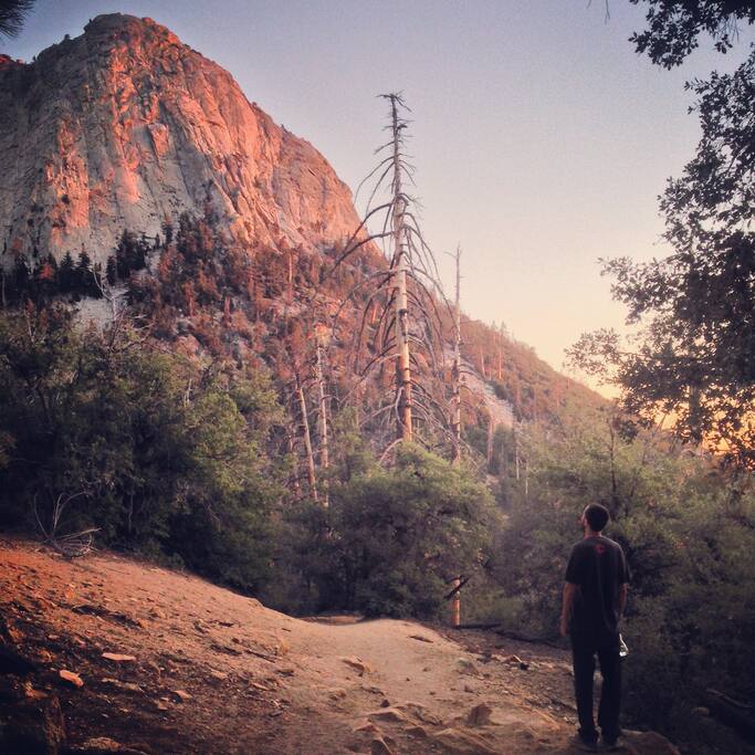 View of Taquitz Peak from Devil's Slide Trail w/my buddy Phil.