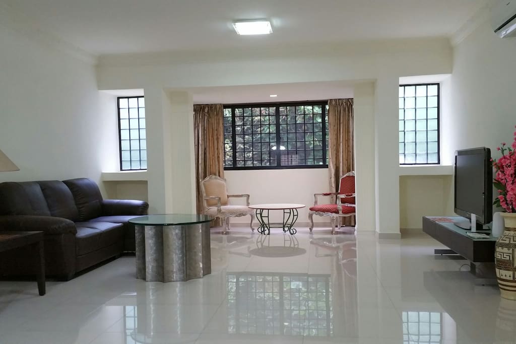 Living hall with balcony