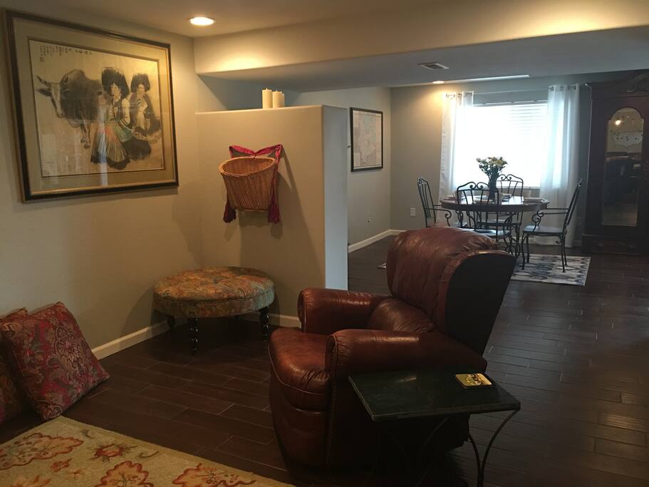Living looking into dining