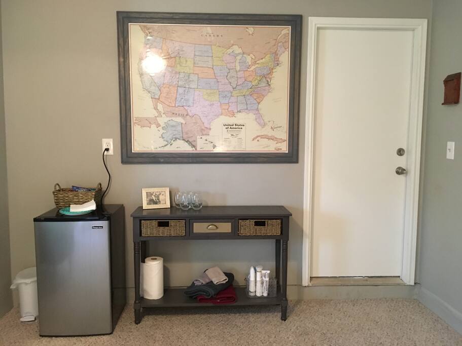 Drink and snack area.