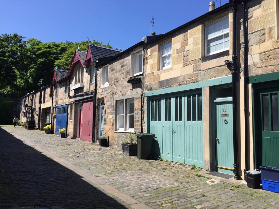 Quiet cobbled Mews