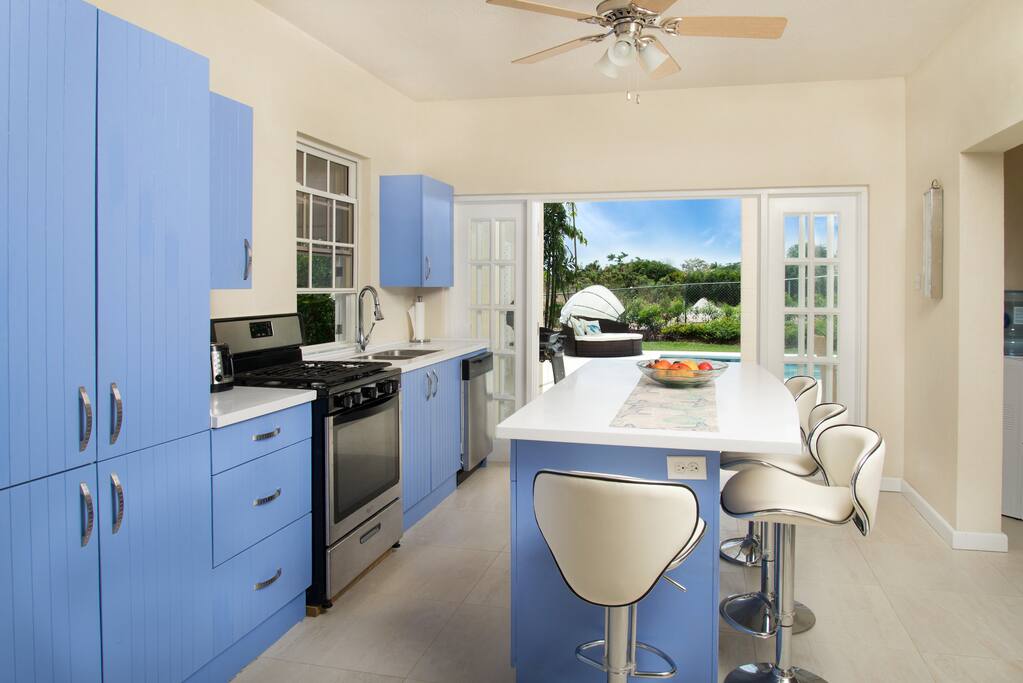 Kitchen overlooking garden