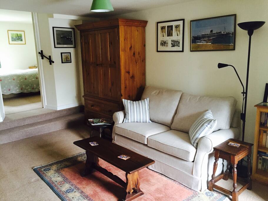 Ensuite sitting-room with a view up the High Street.