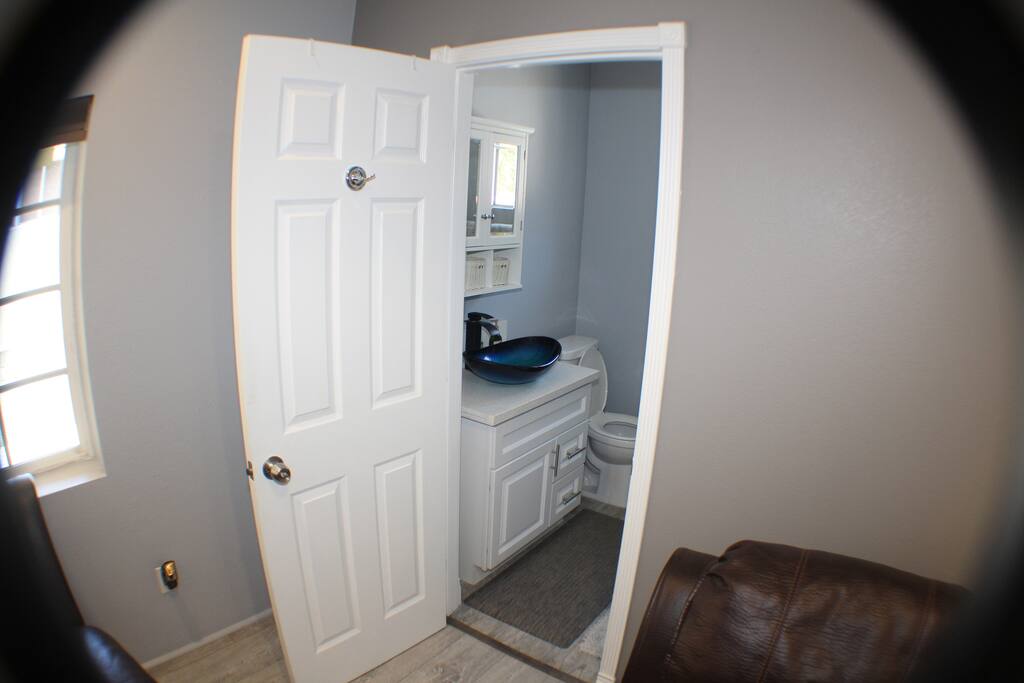 Entrance to bathroom