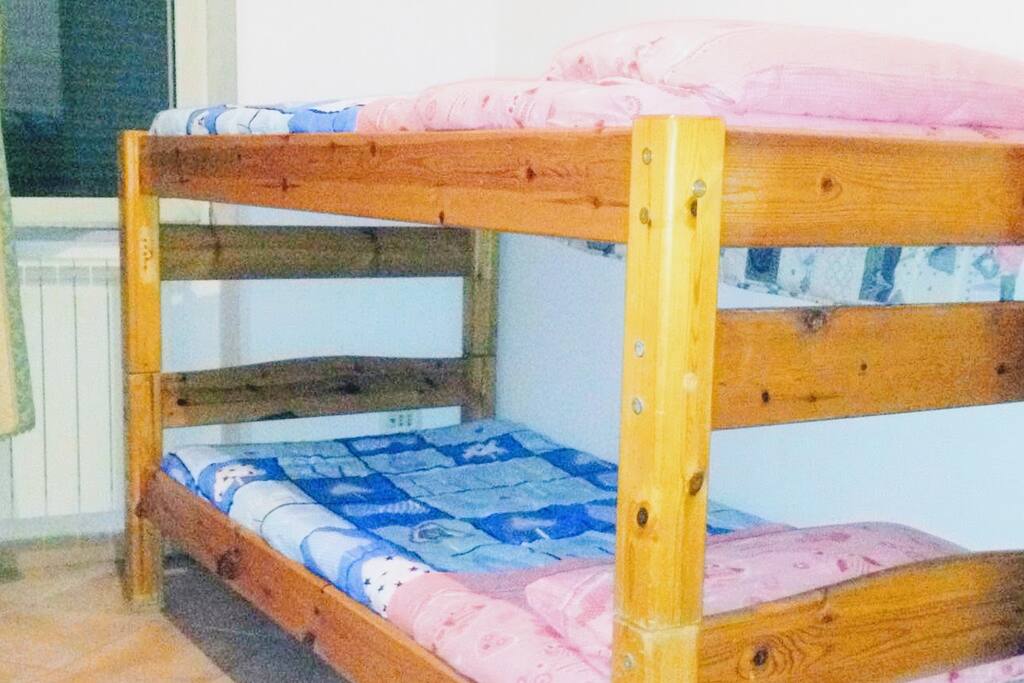 The upper bed is yours