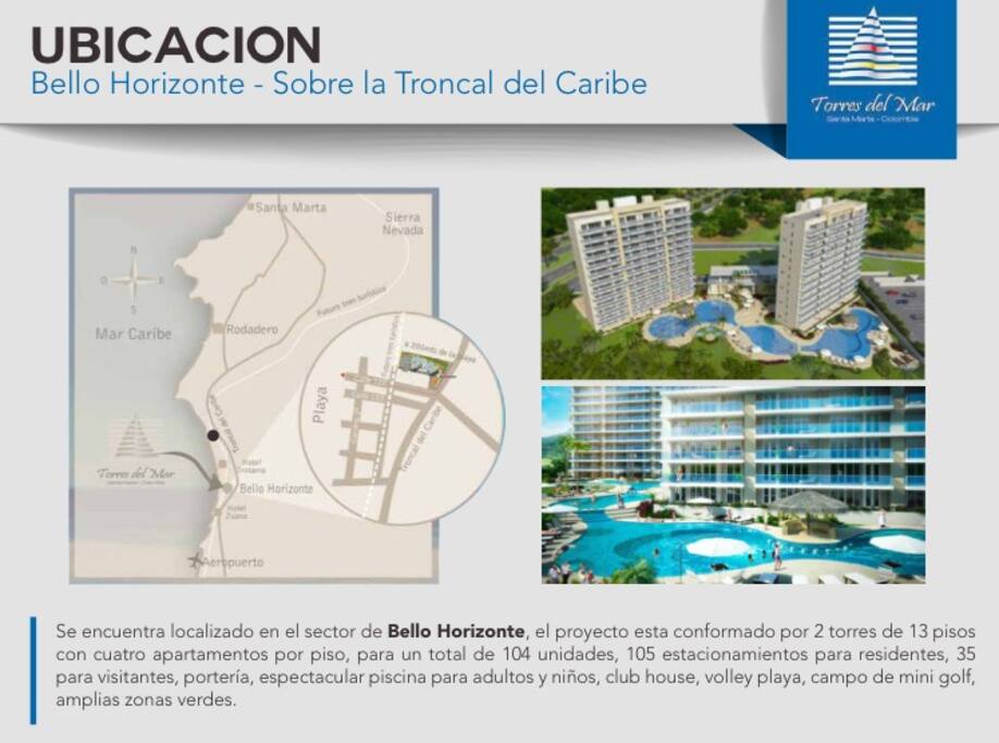 Ubicación en El sector más exclusivo de Santa Marta bello horizonte