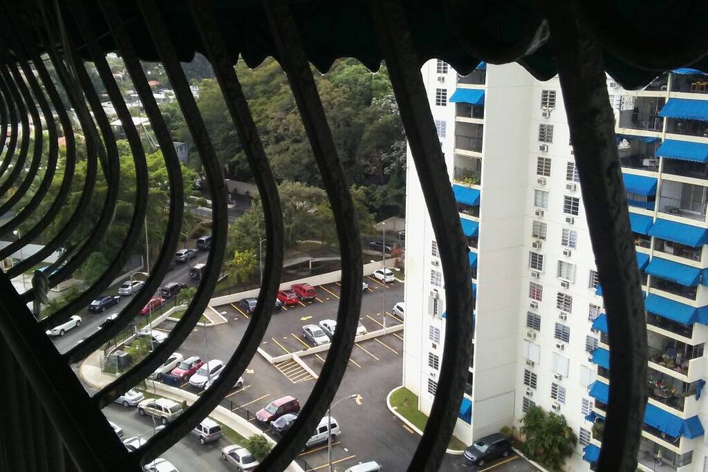 View on the left side of the balcony