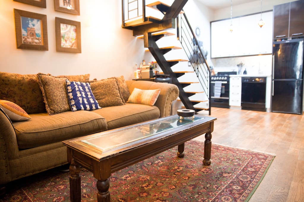 The living room.