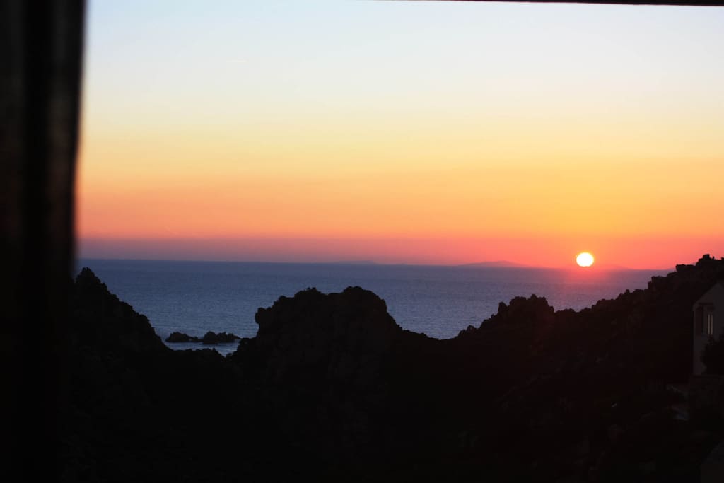 tramonto dalla terrazza zona living