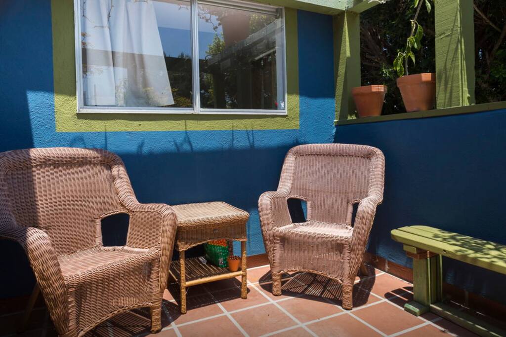 Private patio area.