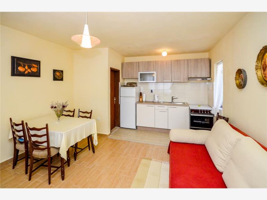 Dining room and kitchen