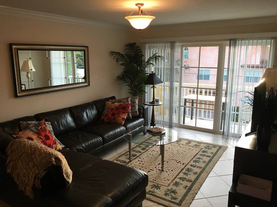 Living room with balcony