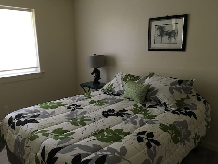 Esta habitación tiene un medio baño adjunto. Yo lo llamo el cuarto de Horsey.