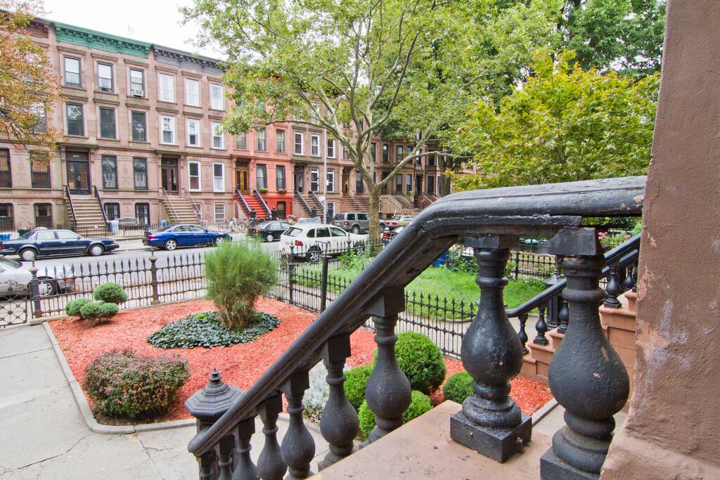 view from front steps of the house....... quiet residential street