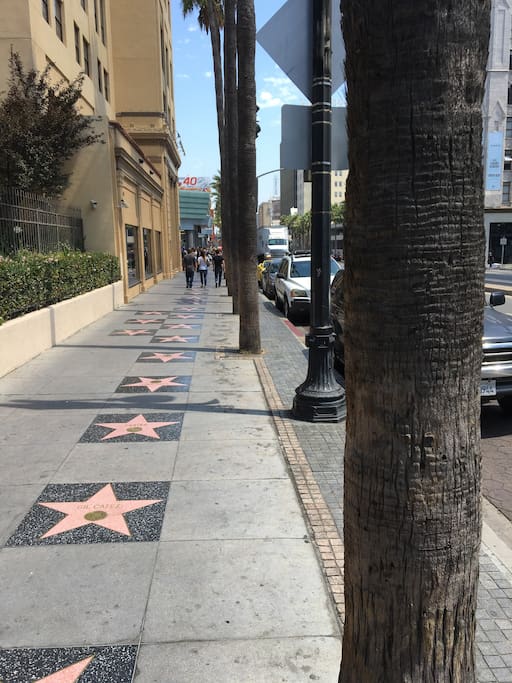 The Hollywood Walk of Fame is LITERALLY stepyys outside of the front door