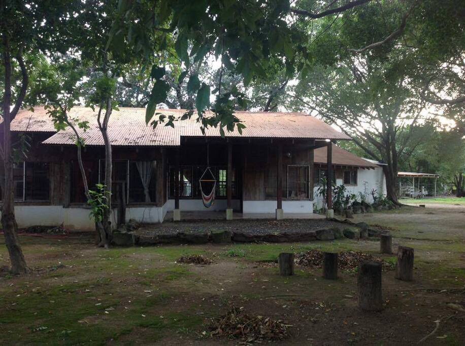 Located just 2 blocks north, 1 block west and 25 mts north from the Liberia Municipal Bus Station (Parada Municipal)
