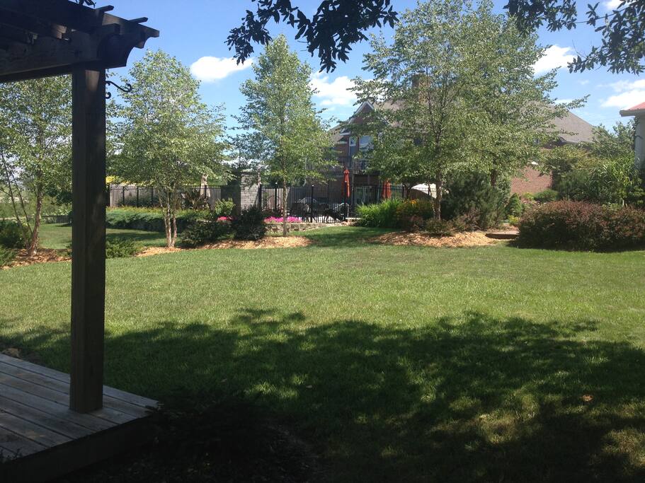 Outdoor gaming area and Pergola