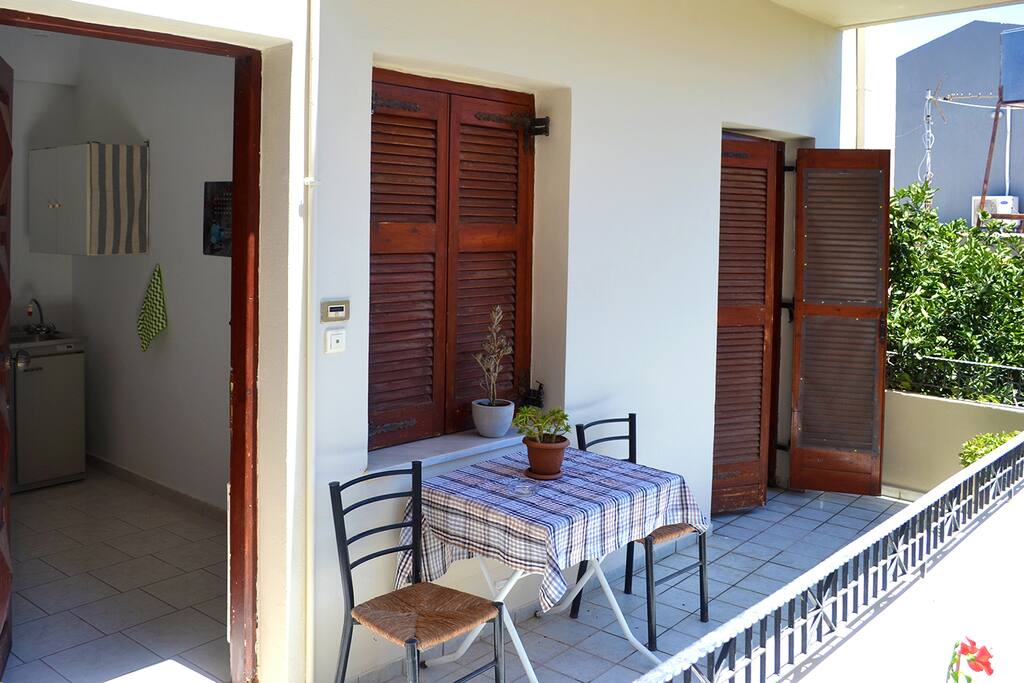 The facade of the apartment