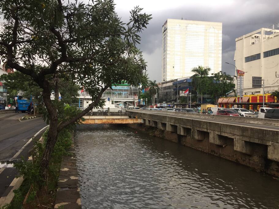 50 meters from Ciliwung River