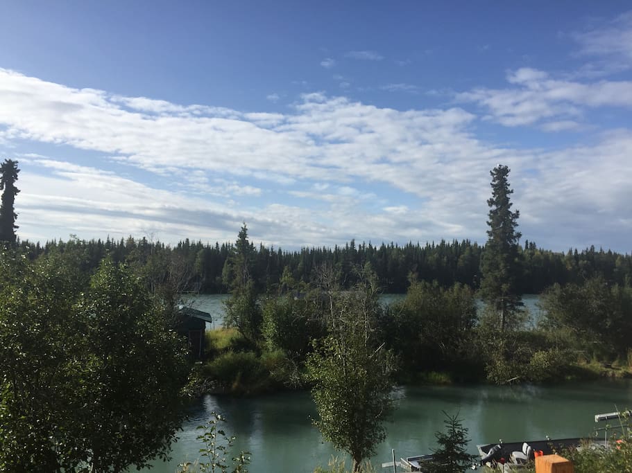 View of Kenai River from upstairs.