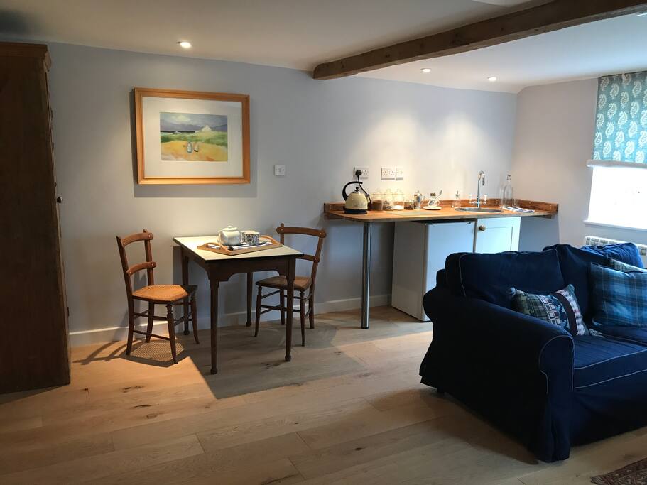 Dining area with kitchenette with Toaster,Kettle,fridge & Sink