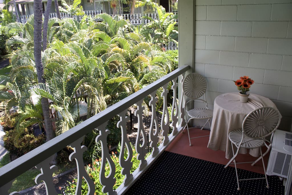 Enjoy meals on your covered lanai overlooking the pool.