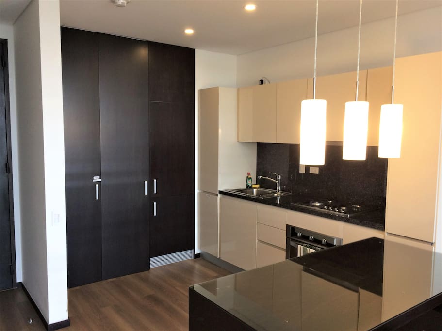 COMEDOR-COCINA-CLOSET CON NEVERA Y LAVADORA