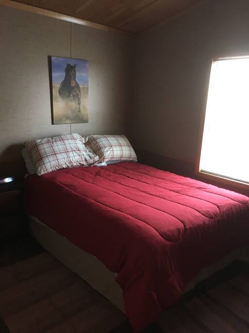 Queen size beds. North room
