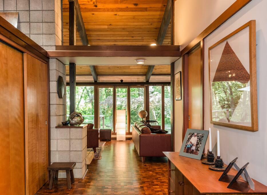 Front entrance, view to interior