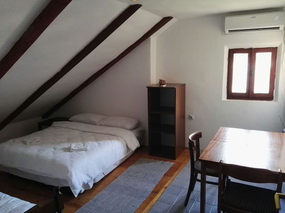Room set up for two people