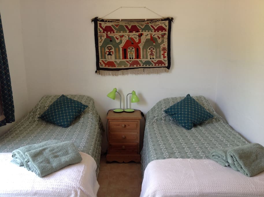 Room set with twin beds