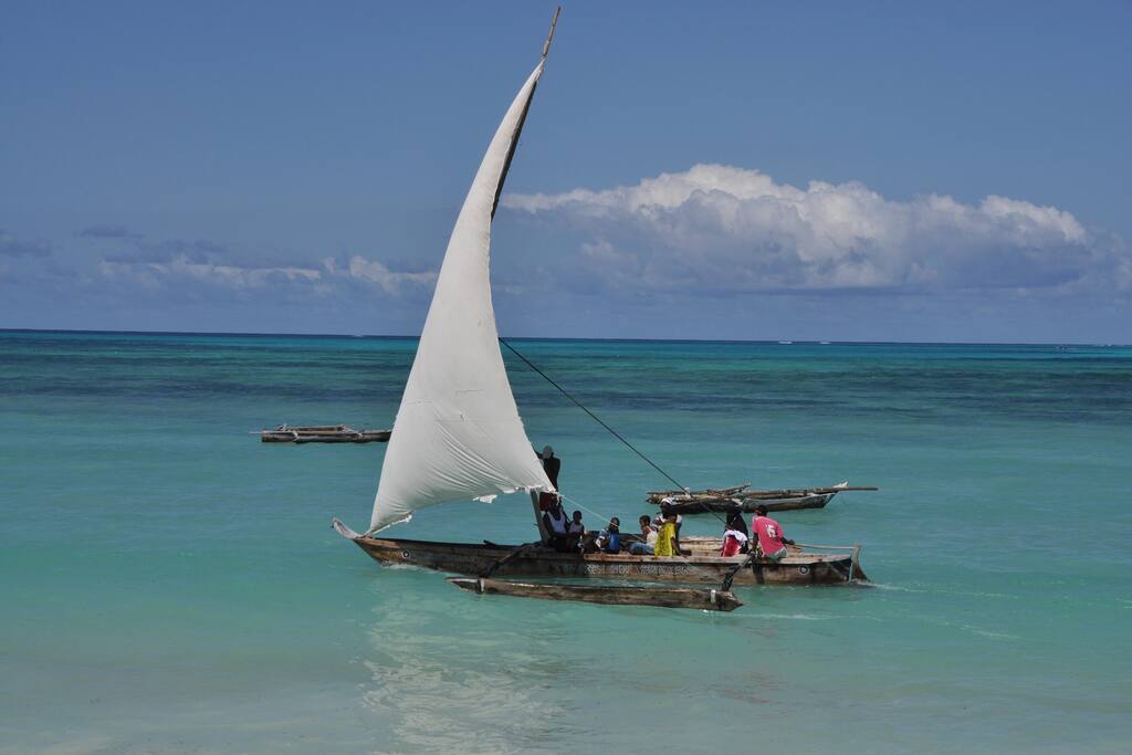 Dhow boat on the ocean