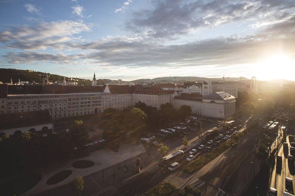 The view from the balcony.