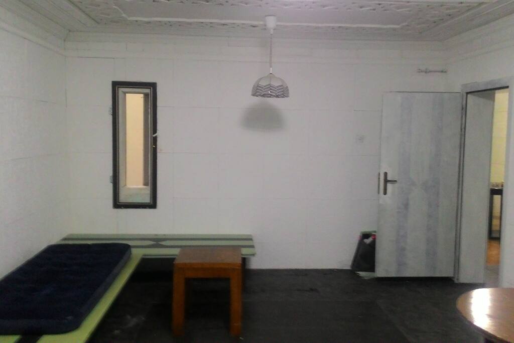 This room is really large. 4 people can stay in this room but 2 people are ideal. One new bad and one comfortable airbad are inside.