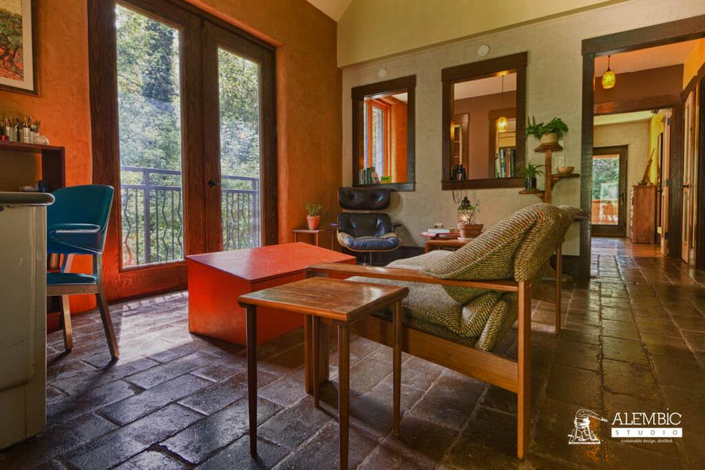 View of main living room from front door.