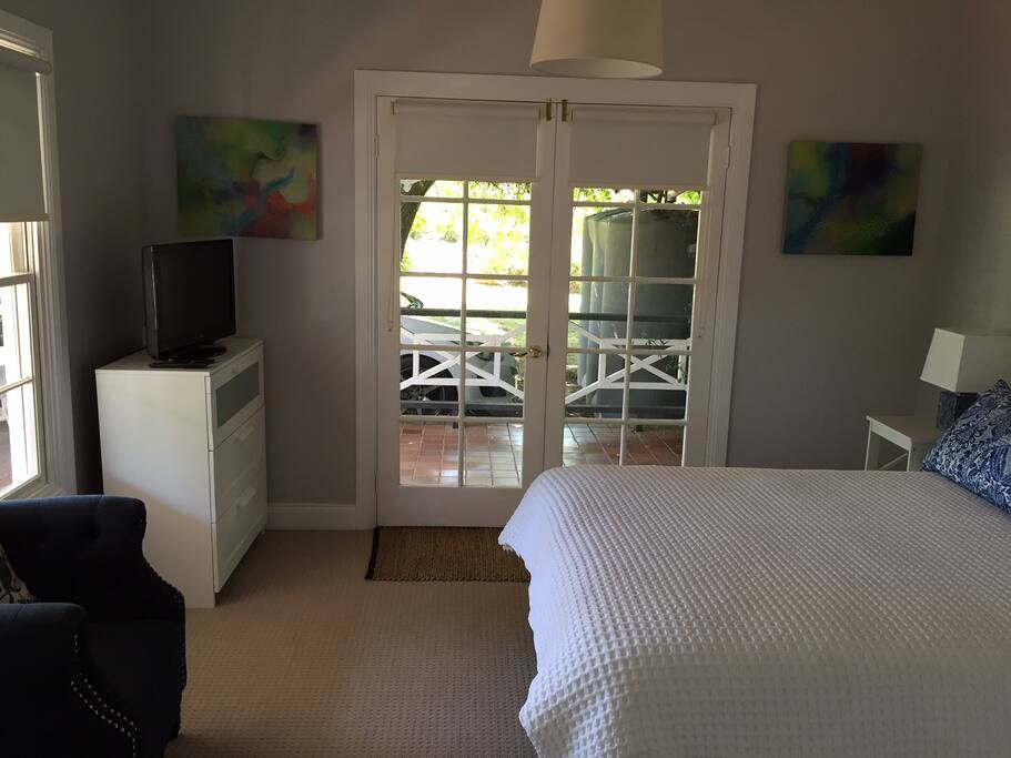 French doors that open up on the verandah.