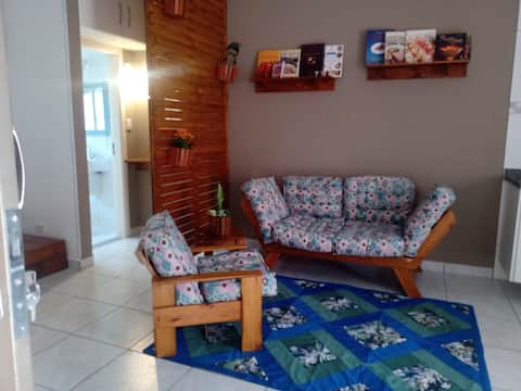 Top Airbnb: Stylish studio, ideal for a couple with their pet em São Pedro