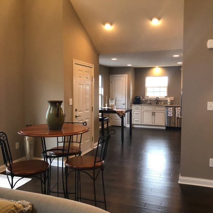 Bistro table off of kitchen.