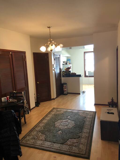 Extension Of Living Room with Coat Closet