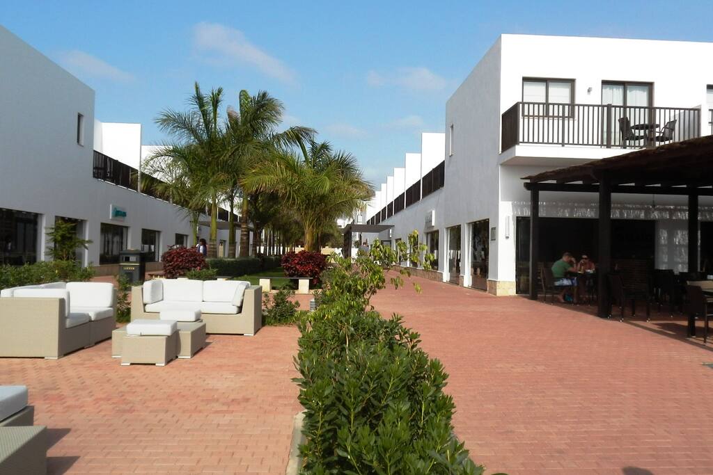 Parade for the shops and restaurants