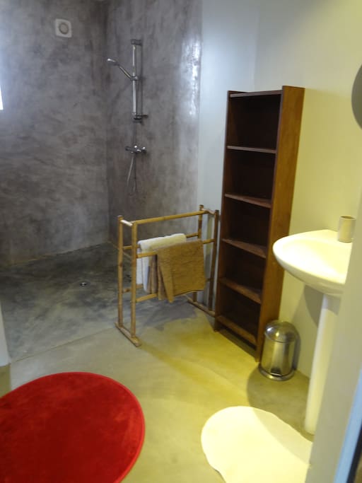 Salle d'eau attenante avec grande douche à l'italienne